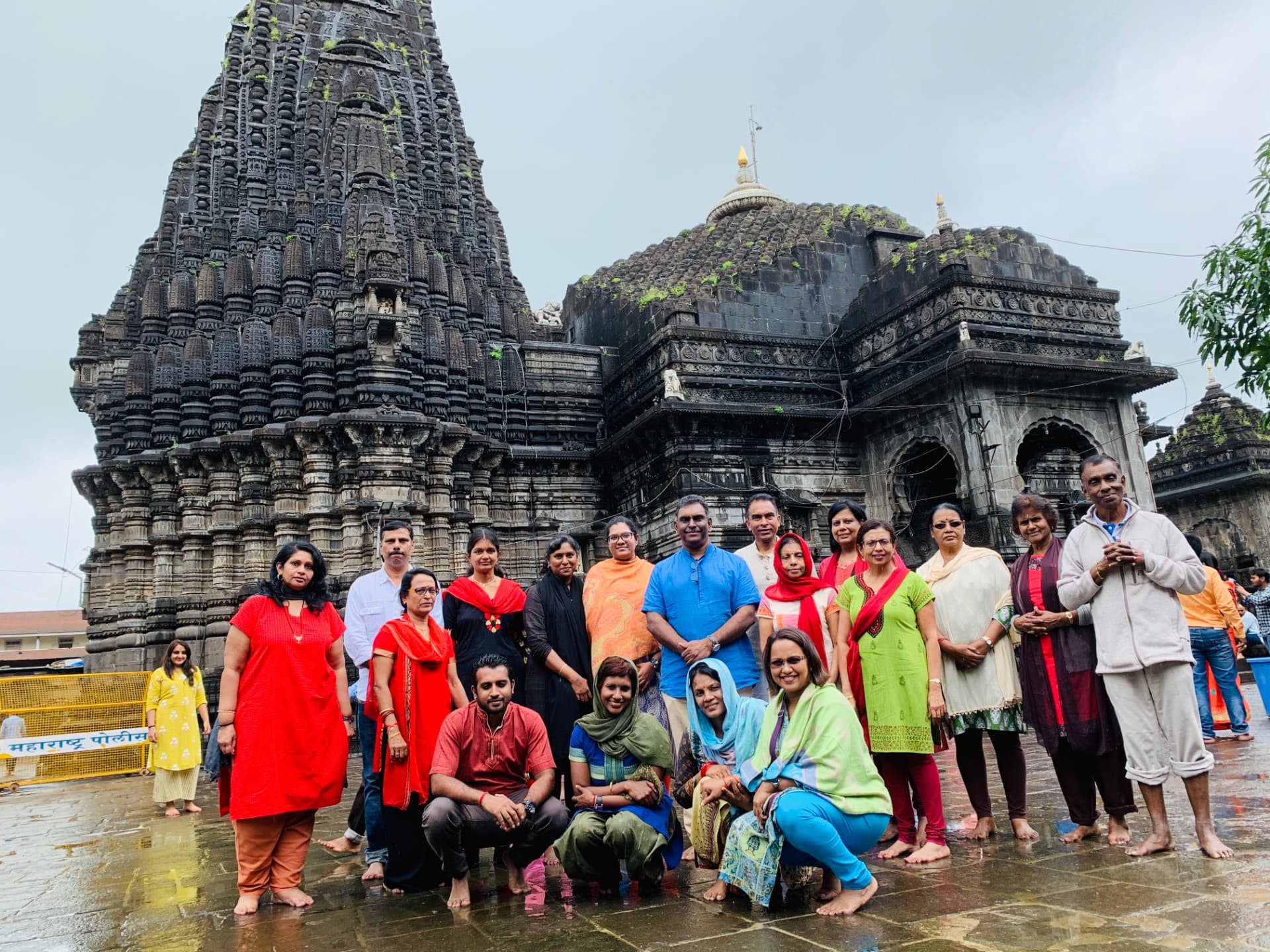 Pilgrims at the Trimbakeshwar Jyotirlinga temple in Maharashtra